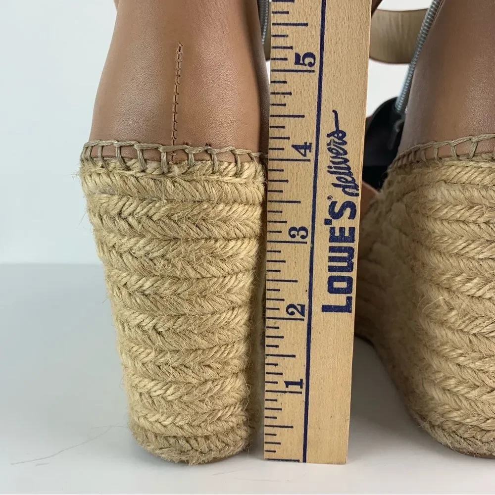 Marc Fisher LTD Women's Mladalyn High Platform Espadrille Wedge Sandals Size 9.5